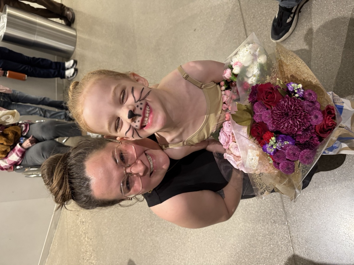 Soraya with child at dance performance