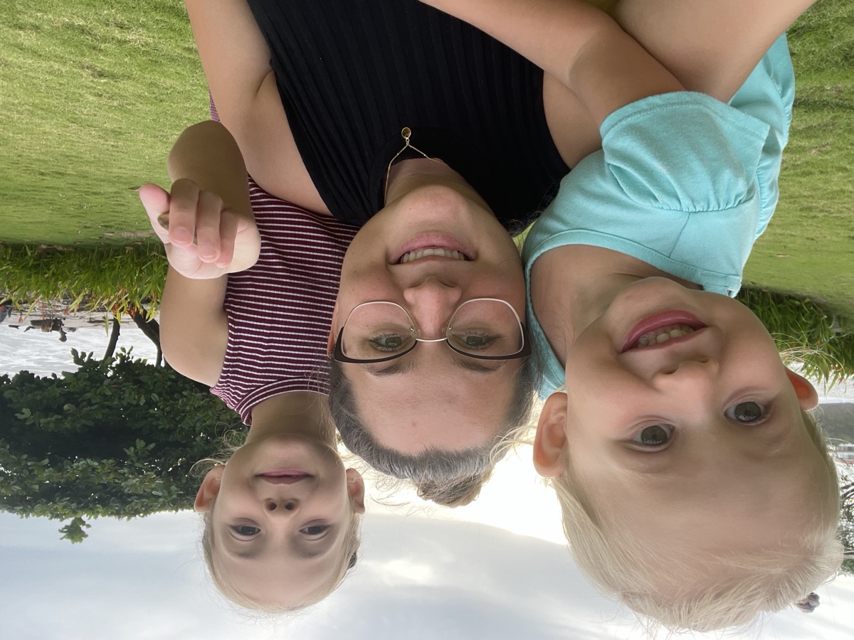 Soraya with kids at the park